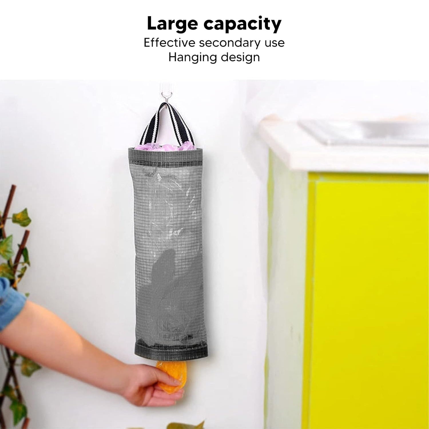 Hanging Waste Bag Holder – Large Capacity Garbage Storage with Sturdy Handle for Home, Kitchen & Restaurant (1 Pc) Hanging Waste Bag Holder – Large Capacity Garbage Storage with Sturdy Handle for Home, Kitchen & Restaurant (1 Pc)